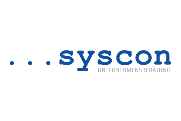 syscon Logo mit Schriftzug: Unternehmensberatung