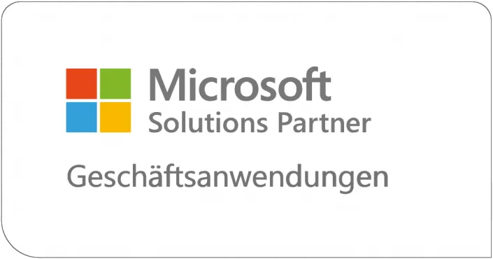 Logo Microsoft Solutions Partner Geschäftsanwendungen